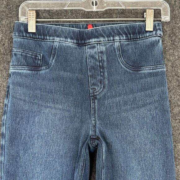 Spanx Jean-ish Leggings Womens Medium Petite Blue Pull-On High Rise Skinny Jeans - Picture 2 of 13